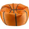 Bepouf - Poltrona a Sacco Pallone Basket in Ecopelle con Imbottitura in Palline di Polistirolo, Poltrona a Sacco adatta per Camera e Salotto - Dimensione XL 100x55, Colore Basket