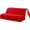 EVERGREENWEB MATERASSI & BEDS EVERGREENWEB - Copridivano per Divano Letto Matrimoniale 3 Posti largo 140 cm senza Braccioli, Rivestimento Letto Estraibile Pieghevole Sfoderabile con Zip, Fodera in Tessuto Rosso Trapuntato Lavabile
