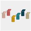 Giallobus - Appendiabiti da Parete Adesivo Forte - 06 - Colors - Acrilico Up - Kit 6 PCS. - Square - Color Up 06 - Multifunzionali per Cucina Ufficio Camera Salotto, Portasciugamani Bagno