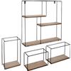 ATMOSPHERA CREATEUR D'INTERIEUR - Set di 4 mensole da Parete Nere L18 24 48cm
