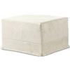 EVERGREENWEB MATERASSI & BEDS EVERGREENWEB - Pouf Letto Singolo con Materasso in Water Foam Alto 10 cm Salvaspazio Pieghevole per Camera, Cameretta o Soggiorno, Puff Poggiapiedi, Ottomano, Tessuto Sfoderabile e Lavabile Beige