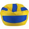 Bepouf - Poltrona a Sacco Pallone Pallavolo in Ecopelle con Imbottitura in Palline di Polistirolo, Poltrona a Sacco adatta per Camera e Salotto - Dimensione Large 90x55 cm, Colore Pallavolo