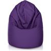 Bepouf - Pouf a Sacco Baby 55Øx95H cm 150L in Poliestere Viola Imbottito, Sedersi Bambini - Poltrona Salotto e Camera da Letto Comodo e Lavabile, Poltrona Sacco Anallergica Impermeabile