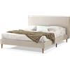 EVERGREENWEB MATERASSI & BEDS EVERGREENWEB - Letto Matrimoniale con Materasso 160x200 alto 20 cm in Waterfoam Flex, Base Letto 12 Doghe in Legno + 2 Cuscini in Fiocco Memory Foam GRATIS, Elegante Testata Rivestimento Tessuto Beige