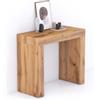 Mobili Fiver, Consolle Ingresso Evolution 90x40, Rovere Rustico, Made in Italy