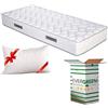 EVERGREENWEB MATERASSI & BEDS EVERGREENWEB - Materasso Singolo 90x200 Alto 18 cm in Poliuretano ORTOPEDICO lastra Water Foam Bio + CUSCINO Memory Foam GRATIS, Rivestimento Morbido Bianco ANALLERGICO per Reti o Letti Singoli, CITY