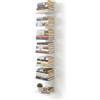 Flo.mar - Libreria da Parete con 7 Ripiani 20x15 cm - Mobile da Parete per Esporre 50+ Libri - Libreria Bianca Stretta e Alta 103 cm - Scaffale per Libri