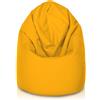 Bepouf - Pouf a Sacco Morbido in Poliestere con Imbottitura in Palline di Polistirolo, Poltrona a Sacco Adatta per Camera e Salotto - Dimensione Giga 140x100, Colore Giallo