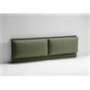 EVERGREENWEB MATERASSI & BEDS EVERGREENWEB - Testiera Letto Matrimoniale Imbottita Verde Oliva, Elegante Testata Letto a Doppio Cuscino da Parete in Tessuto Liscio Antimacchia, Incluso Kit di Montaggio GRATIS, Interno Puro Legno