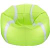 Bepouf Poltrona Sacco Calcio Puf Pallone Pouf Football Ecopelle Pieno (Tennis Padel, Extra Large 100x55 cm)