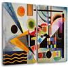 Giallobus - Quadri Grande Formato XXL - Vassily Kandinsky - Arte Astratta - Oscillazione Orizzontale - Tela Canvas - 144x100cm | 2pcs. x 70x100cm - Pronto da Appendere - Quadri Moderni per la casa