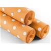 BIANCHERIAWEB Rotolo Tovaglia A Pois per Feste Antistrappo 100% Carta Made Italy 5mtx1,20mt 5 Metri Arancio