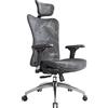 SIHOO M57 Sedia ergonomica da ufficio,design completamente traspirante,per computer,schienale alto,regolabile 3D,con braccioli e supporto lombare(Grigio)