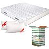 EVERGREENWEB MATERASSI & BEDS EVERGREENWEB - Materasso Matrimoniale 160x200 in Waterfoam Alto 20 cm con 2 CUSCINI Memory Foam GRATIS, Ortopedico con DISPOSITIVO MEDICO, Rivestimento Effetto MASSAGGIANTE Antiacaro, per Reti e Letti