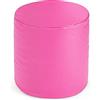 Bepouf - Poggiapiedi Rotondo Morbido in Ecopelle con Imbottitura in Palline di Polistirolo, Poggiapiedi adatto per Camera e Salotto - Dimensione 50x50, Colore Rosa