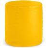 Bepouf - Poggiapiedi Rotondo Morbido in Ecopelle con Imbottitura in Palline di Polistirolo, Poggiapiedi adatto per Camera e Salotto - Dimensione 50x50 (Giallo Canarino, 50x50 cm)