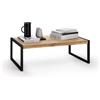 Mobili Fiver, Tavolino da salotto, Luxury, Rovere Rustico, Nobilitato/Ferro, Tavolino da Salotto Moderno per divano, Made in Italy