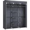 Wintem Armadio Multiuso Salvaspazio con Telo a Zip e 9 Ripiani - Comode Dimensioni Ideali per Spazi Ridotti 150x45x175cm - Capacità fino a 5kg per Ripiano - Resistente e Facile da Montare