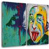 Giallobus - Quadri Grande Formato XXL - Pop Art - Einstein - Tela Canvas - 144x100cm | 2pcs. x 70x100cm - Pronto da Appendere - Quadri Moderni per la casa