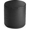 Bepouf - Poggiapiedi Rotondo Morbido in Ecopelle con Imbottitura in Palline di Polistirolo, Poggiapiedi adatto per Camera e Salotto - Dimensione 50x50, Colore Nero