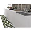 BIANCHERIAWEB Tappeto Cucina Con Retro Antiscivolo Passatoia Runner Sottolavello In Tessuto Jacquard Fantasia Geometrica Disegno Origami Colore Verde