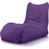 Bepouf Poltrona Chaise Longue Puf Pouf Dimensioni 110x80 Poliestere Pieno (Viola)
