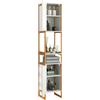 Avilia Mobile a Colonna Modulare da Bagno a 2 Ante, 33x33x170cm - Realizzata in MDF e Legno Resistente - Mobiletto Salvaspazio Versatile con Ripiani Interni, Ideale per Organizzazione Bagno, Bianco