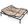 EVERGREENWEB MATERASSI & BEDS EVERGREENWEB - Migliore Rete Matrimoniale ELETTRICA 170x200 cm a Doghe in Legno Alzata Pieghevole MOTORIZZATA con Doppia Struttura in Ferro + 4 Gambe Smontabili, Base da Incasso per Letti e Materassi
