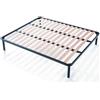 EVERGREENWEB MATERASSI & BEDS EVERGREENWEB Rete Piazza e mezzo fuori misura 120x210 a Doghe in Legno Ortopedica con 4 Piedi Smontabili, Letto Singolo portante in Ferro Rinforzata, Base da Incasso per Tutti i Materassi - Apple