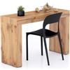 Mobili Fiver, Tavolo da pranzo Evolution 120x40, Rovere Rustico con Due Gambe, per 2 persone, Tavolo Da Pranzo Moderno Cucina, Made in Italy