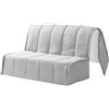 EVERGREENWEB MATERASSI & BEDS EVERGREENWEB Copridivano per Divano Letto Piazza e Mezza 2 Posti largo 120 cm senza Braccioli, Rivestimento Letto Estraibile Pieghevole Sfoderabile con Zip, Fodera in Tessuto Panna Trapuntato Lavabile