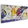 Giallobus - Quadri Grande Formato XXL - Vassily Kandinsky - Arte Astratta - Giallo Rosso e Blu - Tela Canvas - 308x140cm | 3pcs. x 100x140cm - Pronto da Appendere - Quadri Moderni per la casa