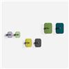 Giallobus - Appendiabiti da Parete - Hello Color 04 - Kit 6 pz - Vetro Acrilico - Kit 6 PCS. - Palette Colours 04 - Ganci attaccapanni e Accessori da Muro Decorativi