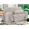 BIANCHERIAWEB Telo Arredo Copridivano Multiuso Copritutto Misto Cotone Modello Multirighe 180x260 Lino