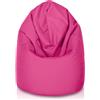 Bepouf - Pouf a Sacco Baby 55Øx95H cm 150L in Poliestere Rosa Imbottito, Sedersi Bambini - Pouf Poltrona Salotto e Camera da Letto Comodo e Lavabile - Poltrona Sacco Anallergica Impermeabile