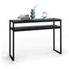 Mobili Fiver, Tavolino ingresso - Consolle Luxury, Nero Cemento, NF, Consolle moderna corridoio, Made in Italy