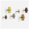 Giallobus - Appendiabiti da Parete - Flower Color 05 - Kit 6 pz - Vetro Acrilico - Kit 6 PCS. - Palette Colours 05 - Ganci attaccapanni e Accessori da Muro Decorativi