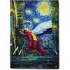 Giallobus - Quadro - 06 - Joker Starry Night - Tela Canvas Telaio Standard - 35x50 - Pronto da Appendere - Quadri Moderni per la casa