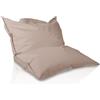 Bepouf Poltrona Sacco Puf Pouf Cuscino Puff Cuscinone Poliestere Pieno (Beige, S)