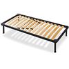 EVERGREENWEB MATERASSI & BEDS EVERGREENWEB - Rete una Piazza e Mezza 120x190 a Doghe in Legno TAGLIE FORTI XXL Rinforzata Doppia Struttura in Ferro + Regolatori Zona Lombare 4 Gambe Smontabili Base da Incasso per Letti e Materassi