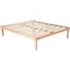 EVERGREENWEB MATERASSI & BEDS EVERGREENWEB - Rete in Legno Matrimoniale a doghe 160x190 cm Smontabile in Kit 8 doghe in faggio Naturale Ortopedica - Base Letto o Materasso - Struttura Rinforzata 4 Gambe Smontabili - Orange Kit