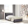 EVERGREENWEB MATERASSI & BEDS EVERGREENWEB Letto con Contenitore con Materasso 1 Piazza e Mezza e Rete Doghe in Legno + Cuscino Memory, Testiera in Tessuto Sfoderabile colore Grigio Scuro, Stile Moderno ideale per Camera da Letto