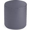 Bepouf - Poggiapiedi Rotondo Morbido in Ecopelle con Imbottitura in Palline di Polistirolo, Poggiapiedi adatto per Camera e Salotto - Dimensione 50x50, Colore Grigio
