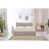 EVERGREENWEB MATERASSI & BEDS EVERGREENWEB Letto Matrimoniale con Contenitore 160x200 cm, Elegante Struttura Letto Imbottita, Rete a doghe in Legno Inclusa, Moderna Testiera Rivestimento SFODERABILE Tessuto Tortora, Modello ARLES