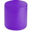 Bepouf - Poggiapiedi Rotondo Morbido in Ecopelle con Imbottitura in Palline di Polistirolo, Poggiapiedi adatto per Camera e Salotto - Dimensione 50x50, Colore Viola