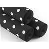 BIANCHERIAWEB Rotolo Tovaglia A Pois per Feste Antistrappo 100% Carta Made Italy 5mtx1,20mt 5 Metri Nero