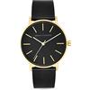 Armani Exchange Orologio a tre lancette da donna, cassa in acciaio inossidabile dorata da 36 mm e bracciale in acciaio inossidabile, AX5548, Nero e oro