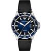 Emporio Armani Watch for Men, Quartz Chronograph Movement and 43mm Case Size with Silicone Strap
