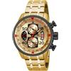 Invicta Aviator - Orologio da Uomo in Acciaio Inossidabile con Movimento al Quarzo - 48 mm, Oro/Nero