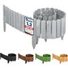 Garronda Rollborder bordure per aiuole e prato recinzione staccionata in legno flessibile 200 cm bordatura da giardino esterno delimitatore aiuole GD-0046 (Grigio Altezza: 8 cm)